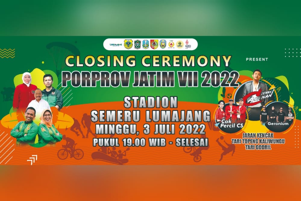 Closing Ceremony Porprov Jatim 2022 di Lumajang Dipastikan Meriah dengan Penampilan Denny Caknan