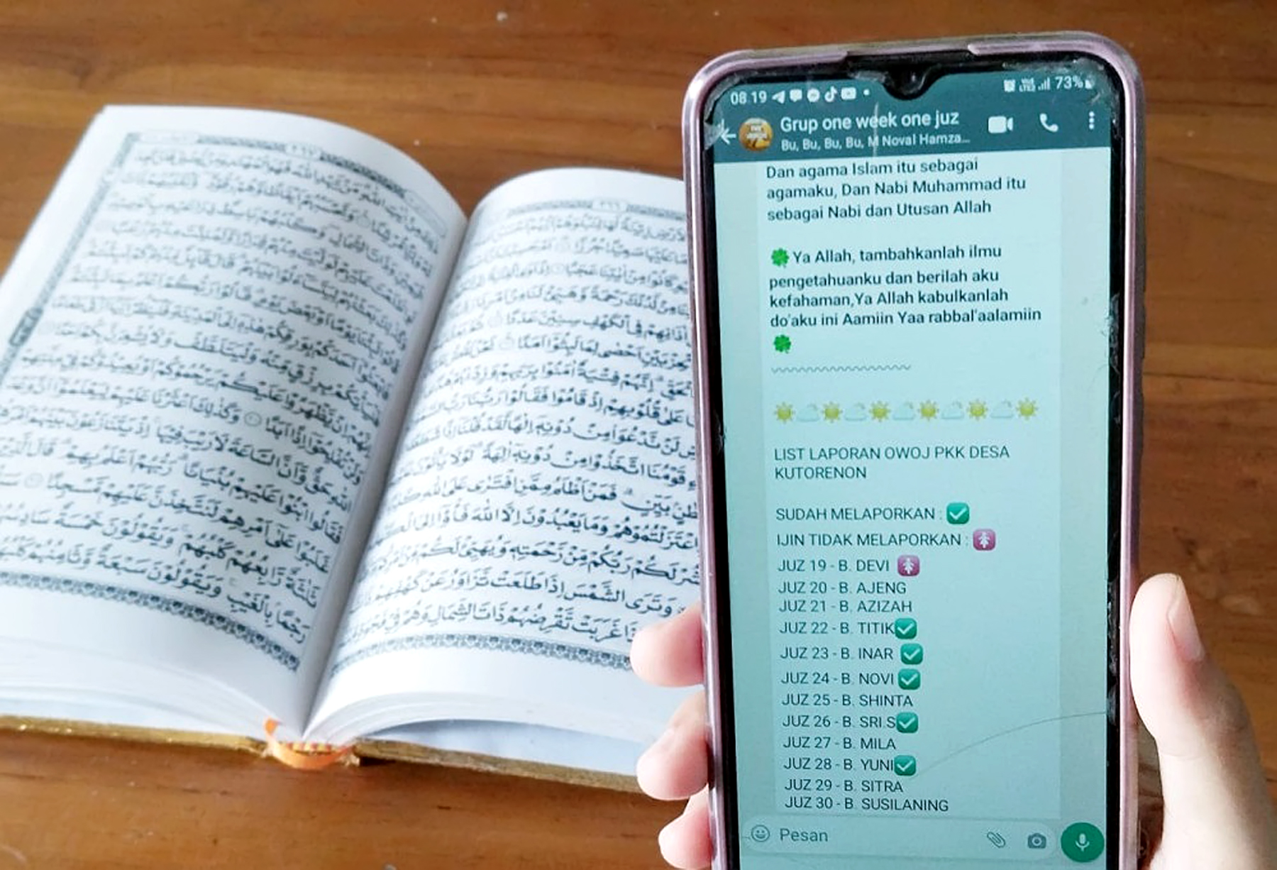 One Week One Juz, Inovasi PKK Desa Kutorenon Lumajang untuk Galakkan Literasi Qur.'an Digital